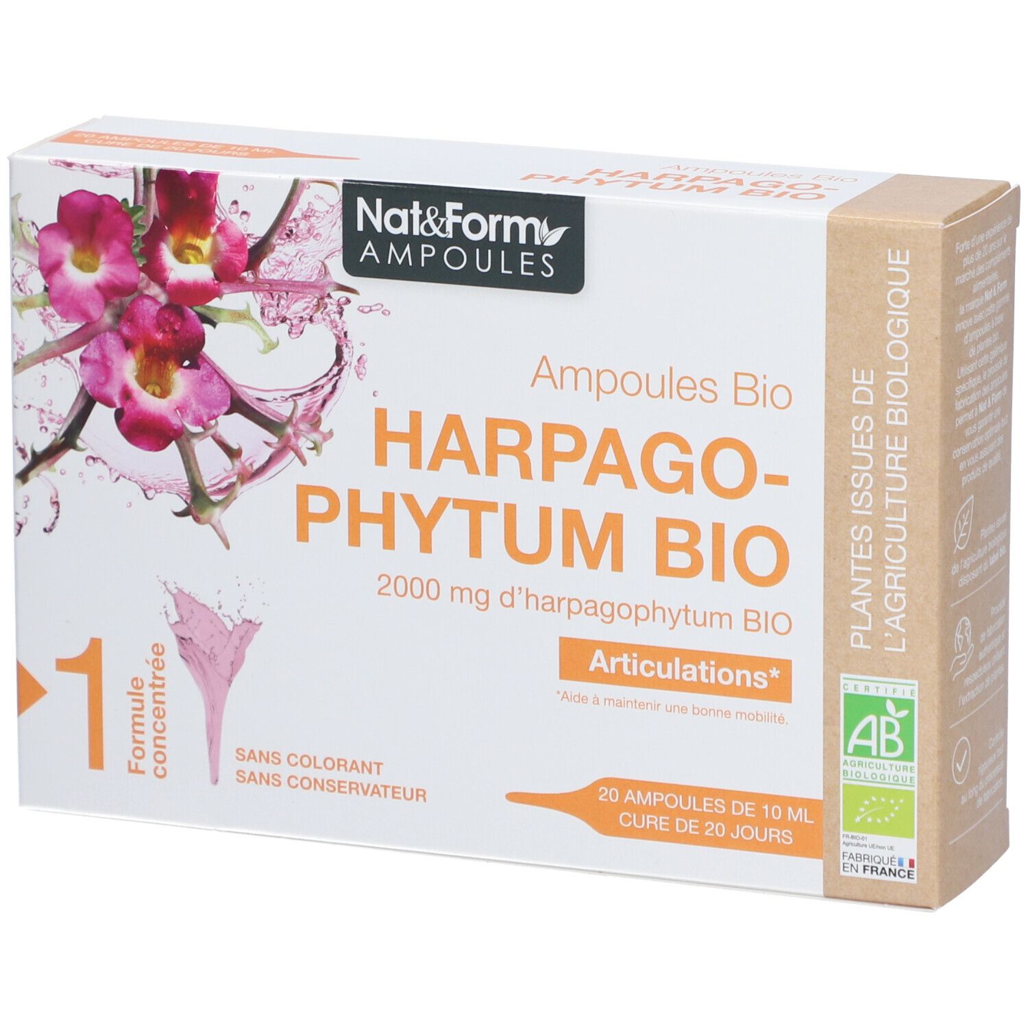 Nat&Form Ampoules Harpagophytum bio
