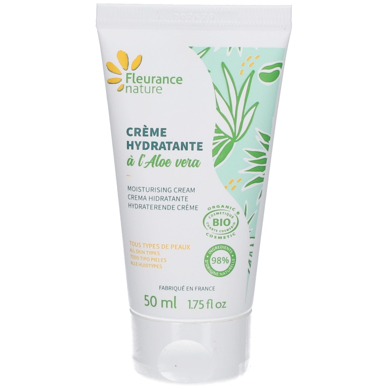 Fleurance Nature Crème Hydratante BIO - hydratante visage à l'aloe vera. tube 50 ml Hautcreme