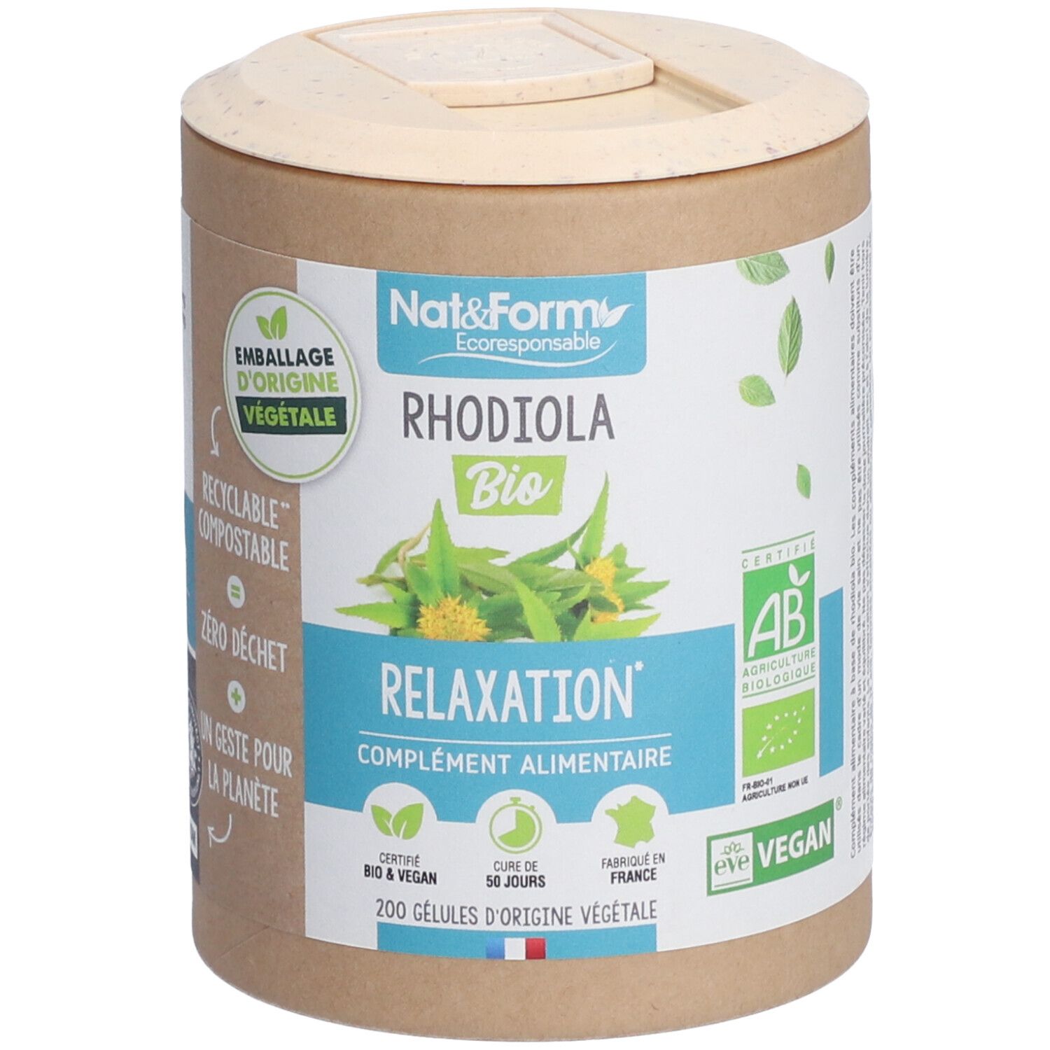 Nat&Form Rhodiola Bio en gélules