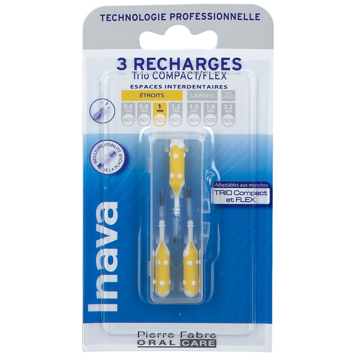 Inava Trio Compact Brossettes interdentaires S 1 mm recharge