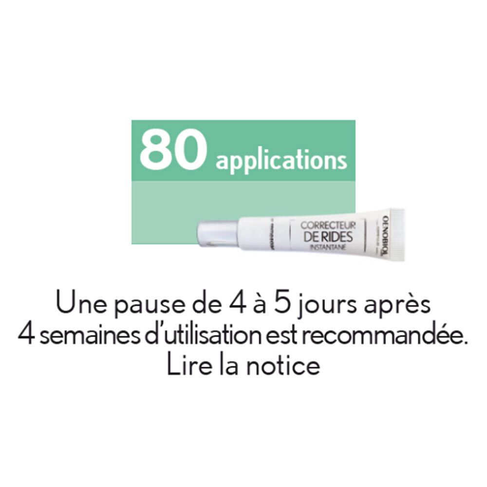 Texte avec 80 applications. Texte sur les pauses d'utilisation. Tube de produit en arrière-plan.