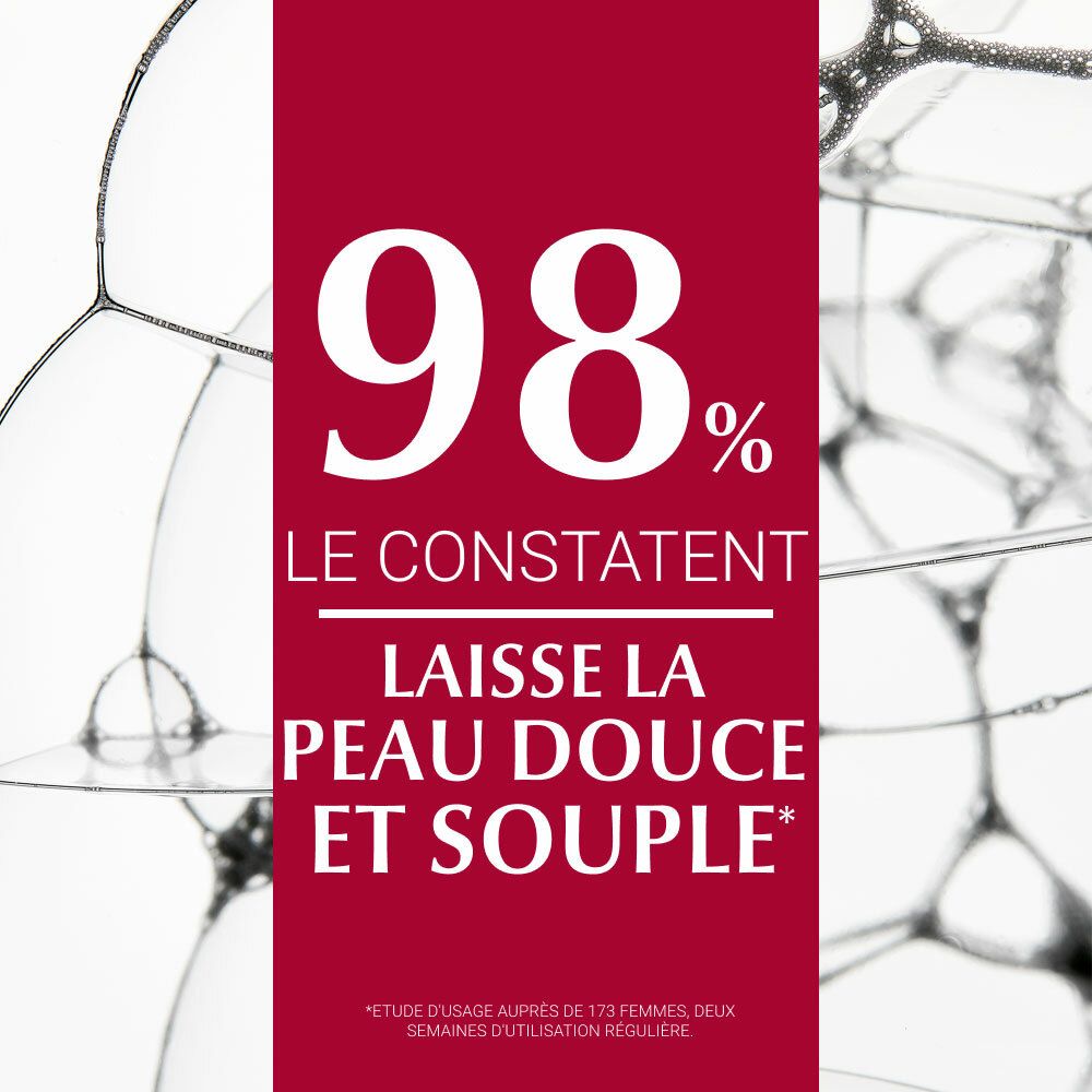 Texte : 98% constatent que la peau est douce et souple.