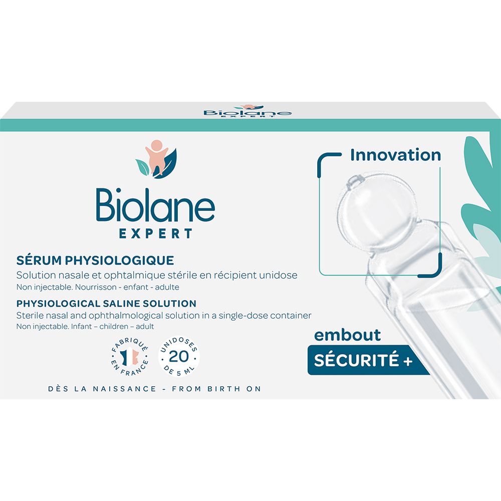 Biolane Expert - Sérum Physiologique - Solution nasale stérile - 20 unidoses