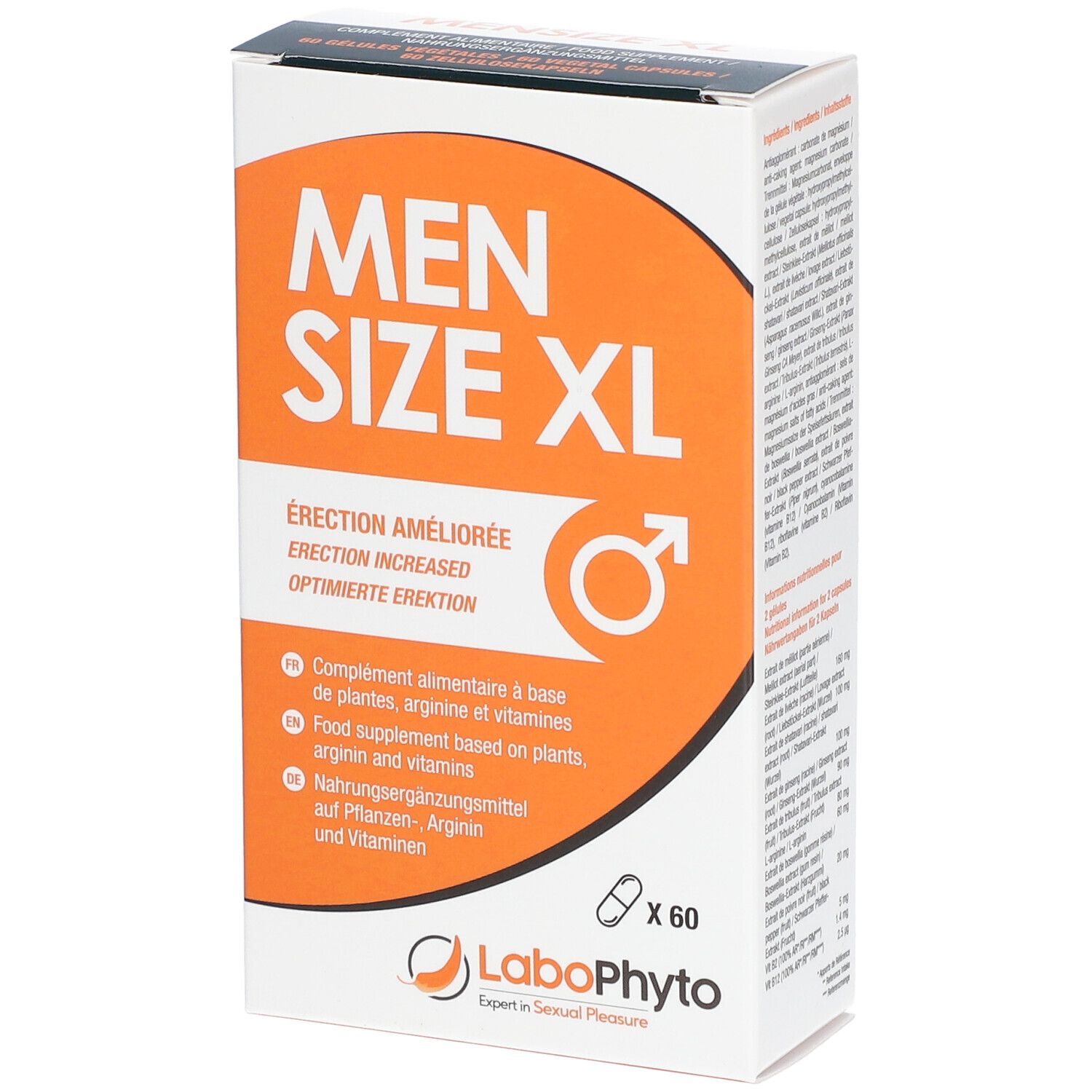 MEN Size XL - Gélule, complément alimentaire stimulant sexuel. bt 60 St Kapseln