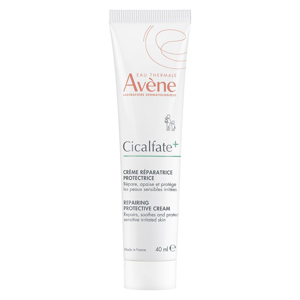 Tube blanc "Eau Thermale Avène Cicalfate+". Crème réparatrice. 40 ml.
