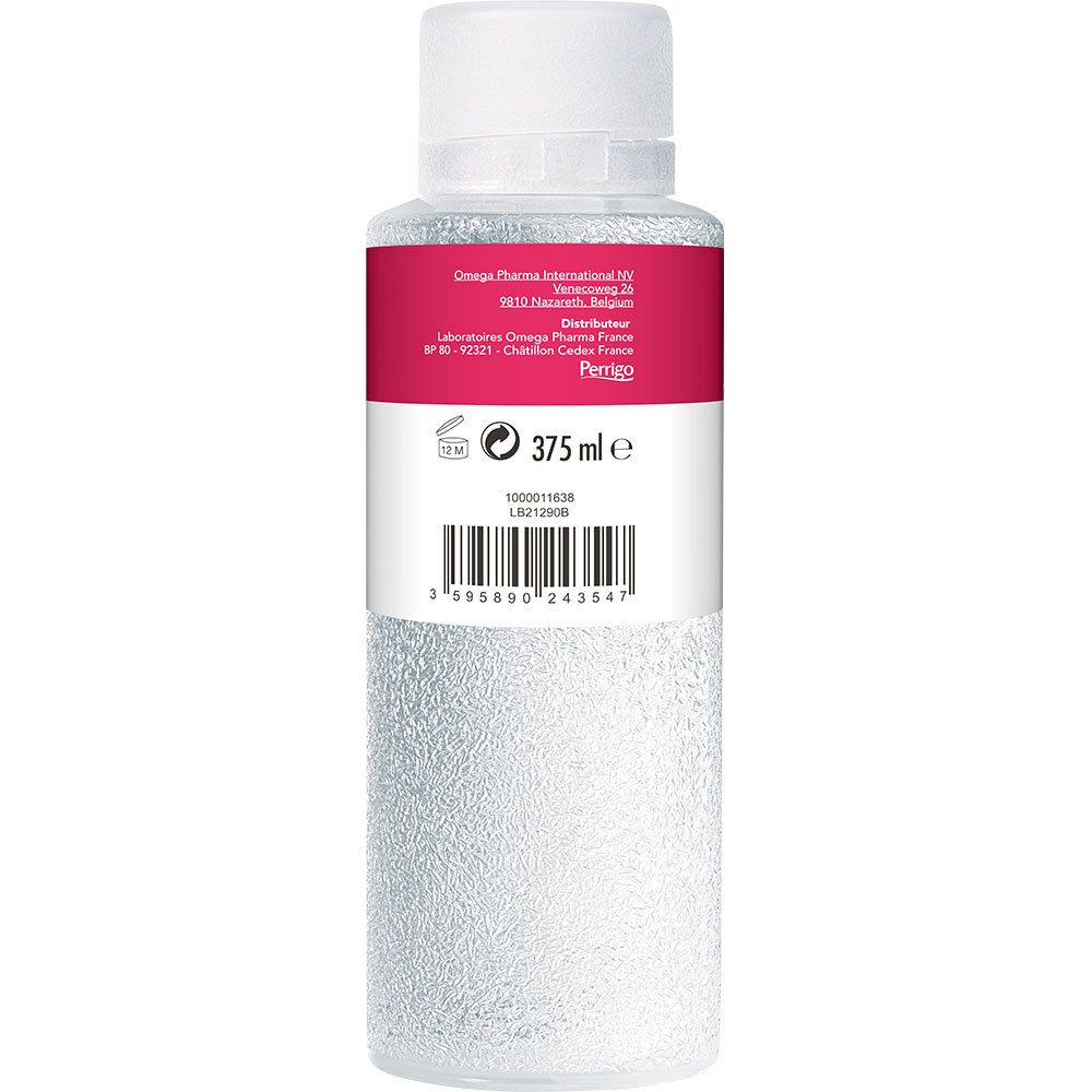 Dos du flacon. Étiquette avec texte et code-barres. Volume: 375 ml.