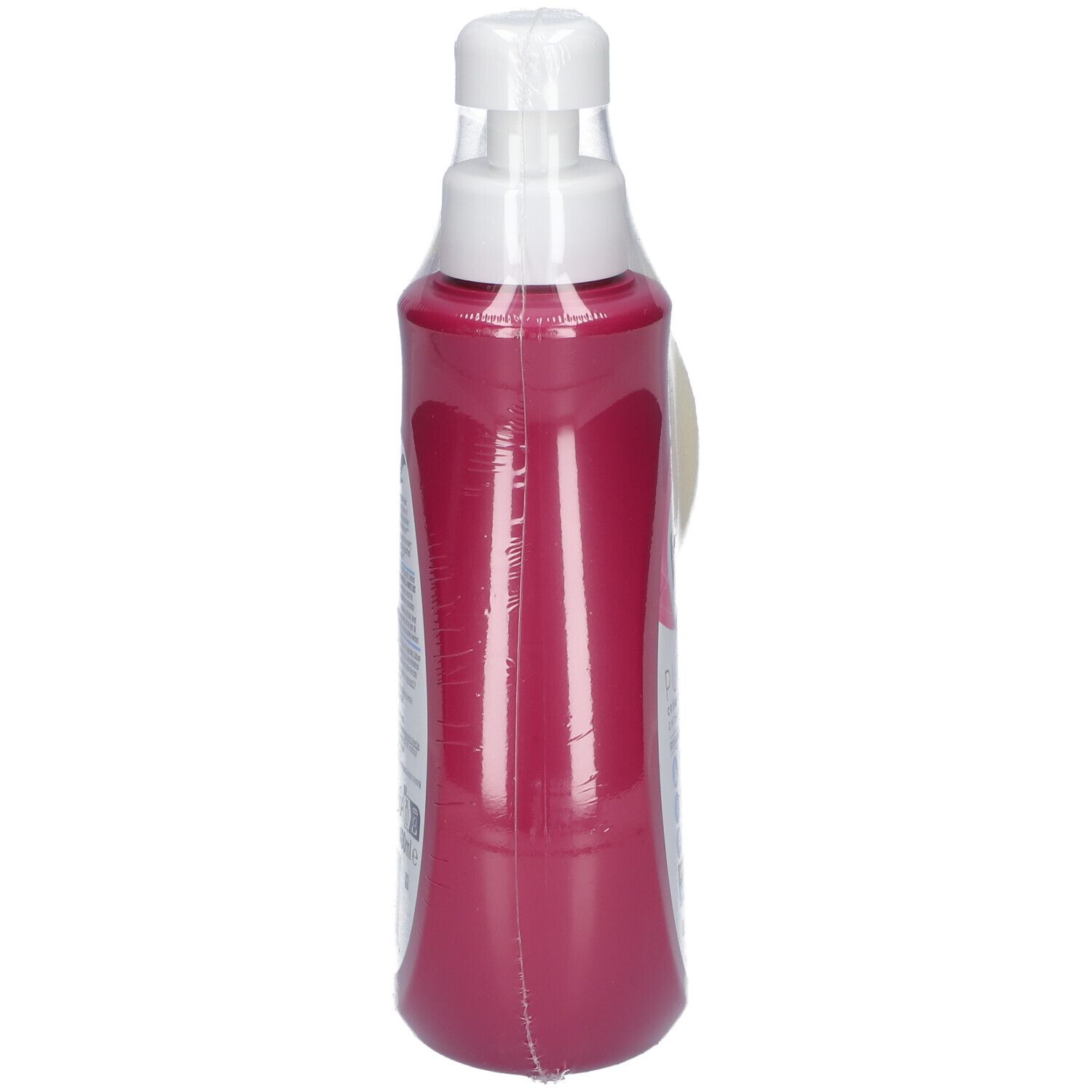 Veet Pure crème dépilatoire, flacon rose avec pompe, emballé sous film.