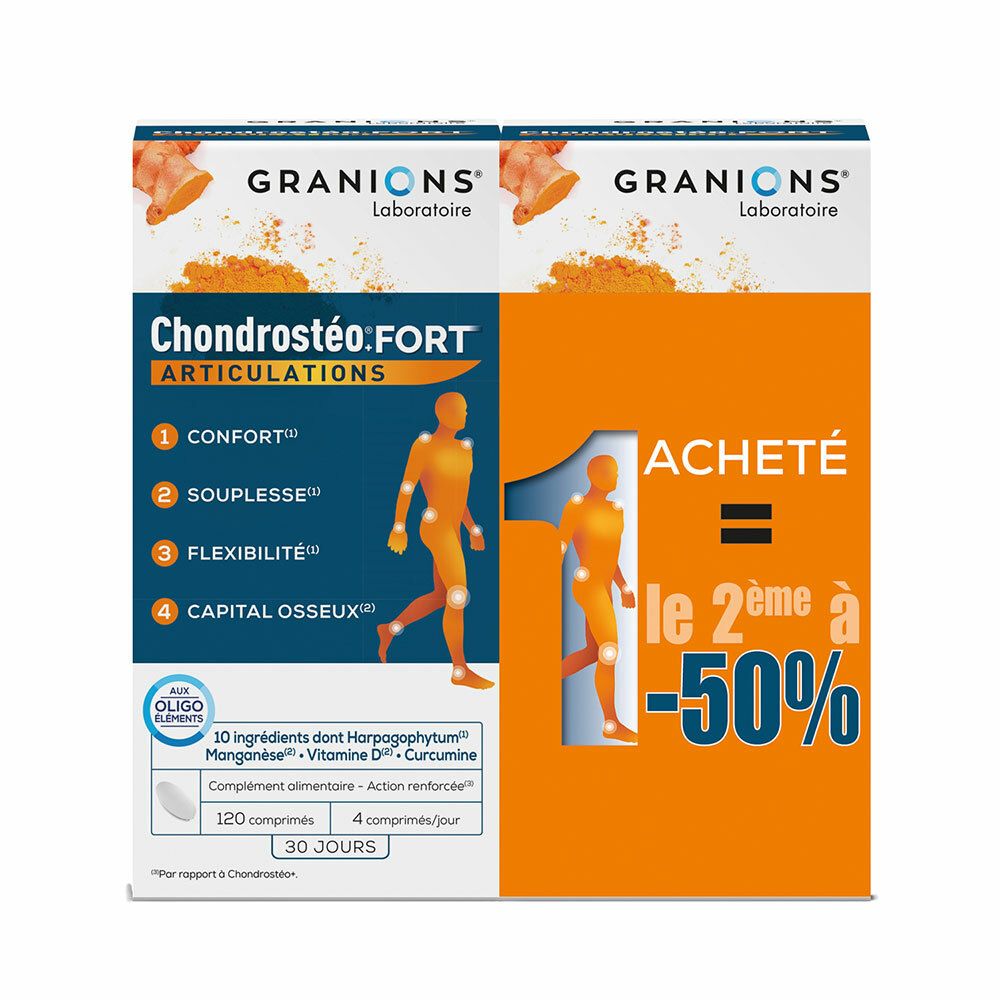 Laboratoire des Granions® Chondrostéo® + Fort Articulations