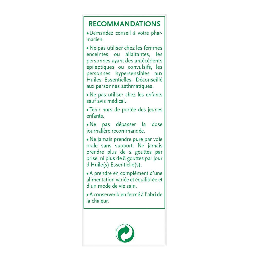 Grüne Schachtel mit Text. Enthält Empfehlungen, Inhaltsstoffe und Anwendungshinweise für das Produkt.