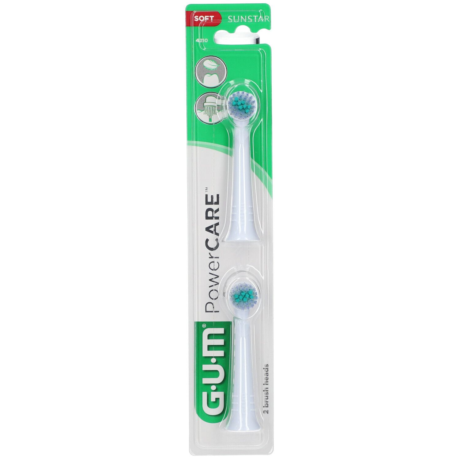 Gum® PowerCare™ Brosse à dents de recharge ultrasouple