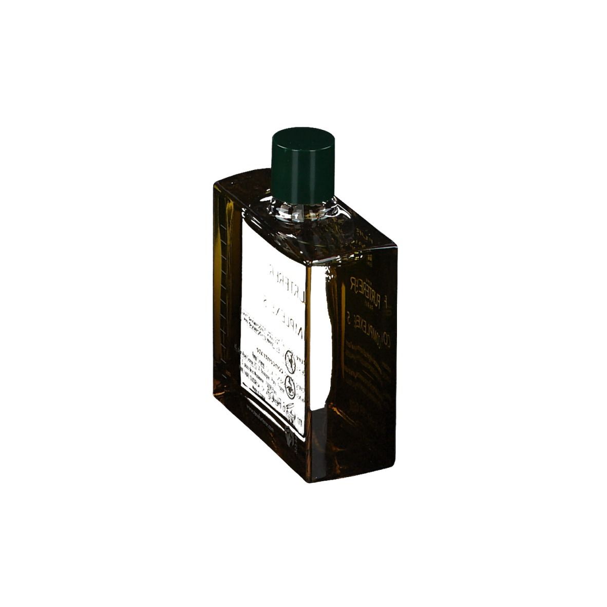 Flacon en verre brun foncé, bouchon vert. Étiquette: COMPLEXE 5, 50 ml.