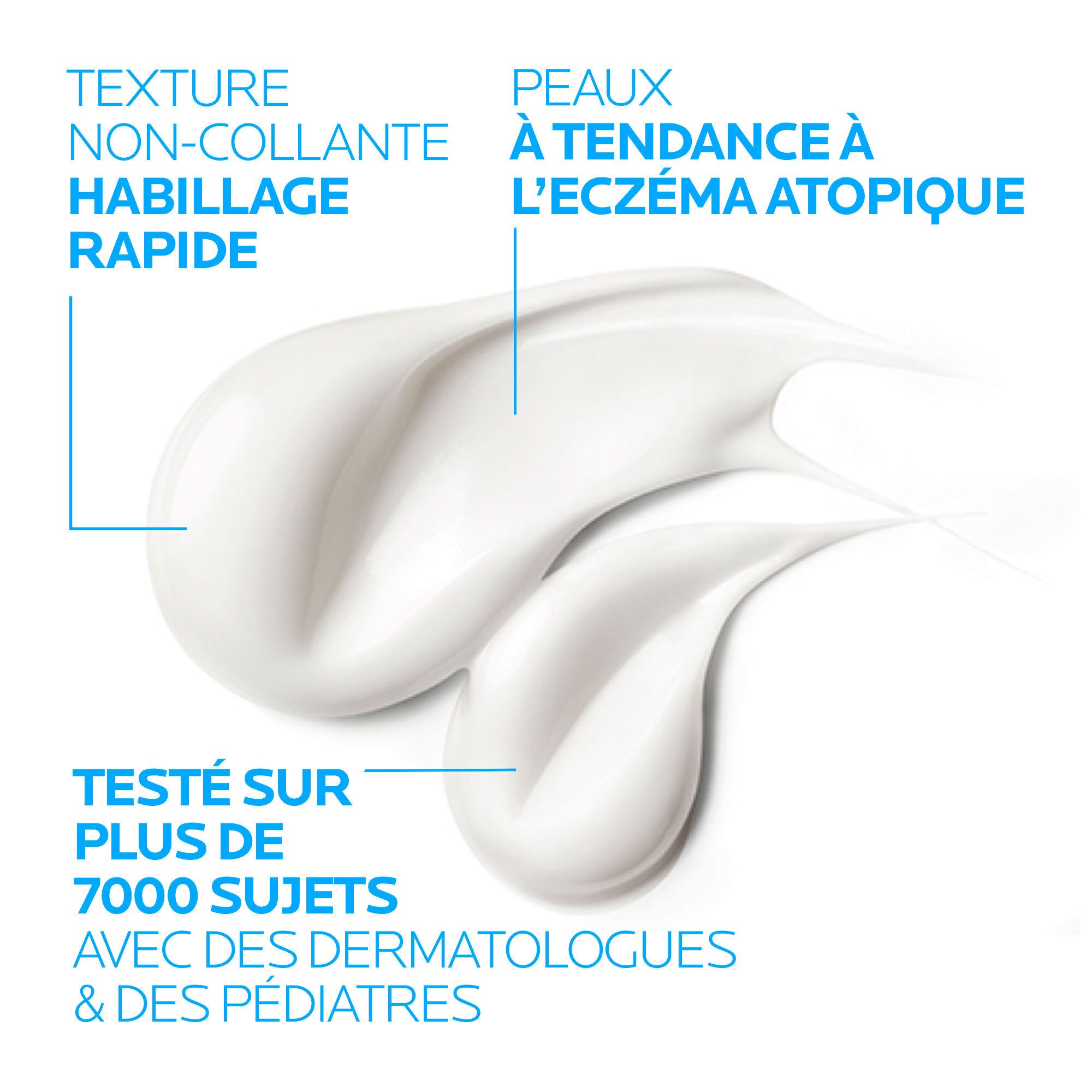 Strie blanche avec texte. Texture, peau, tests avec dermatologues.