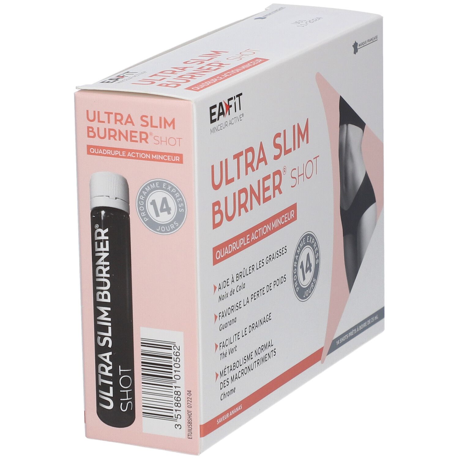 Boîte EA-FIT Ultra Slim Burner Shot avec une ampoule. 14 shots.