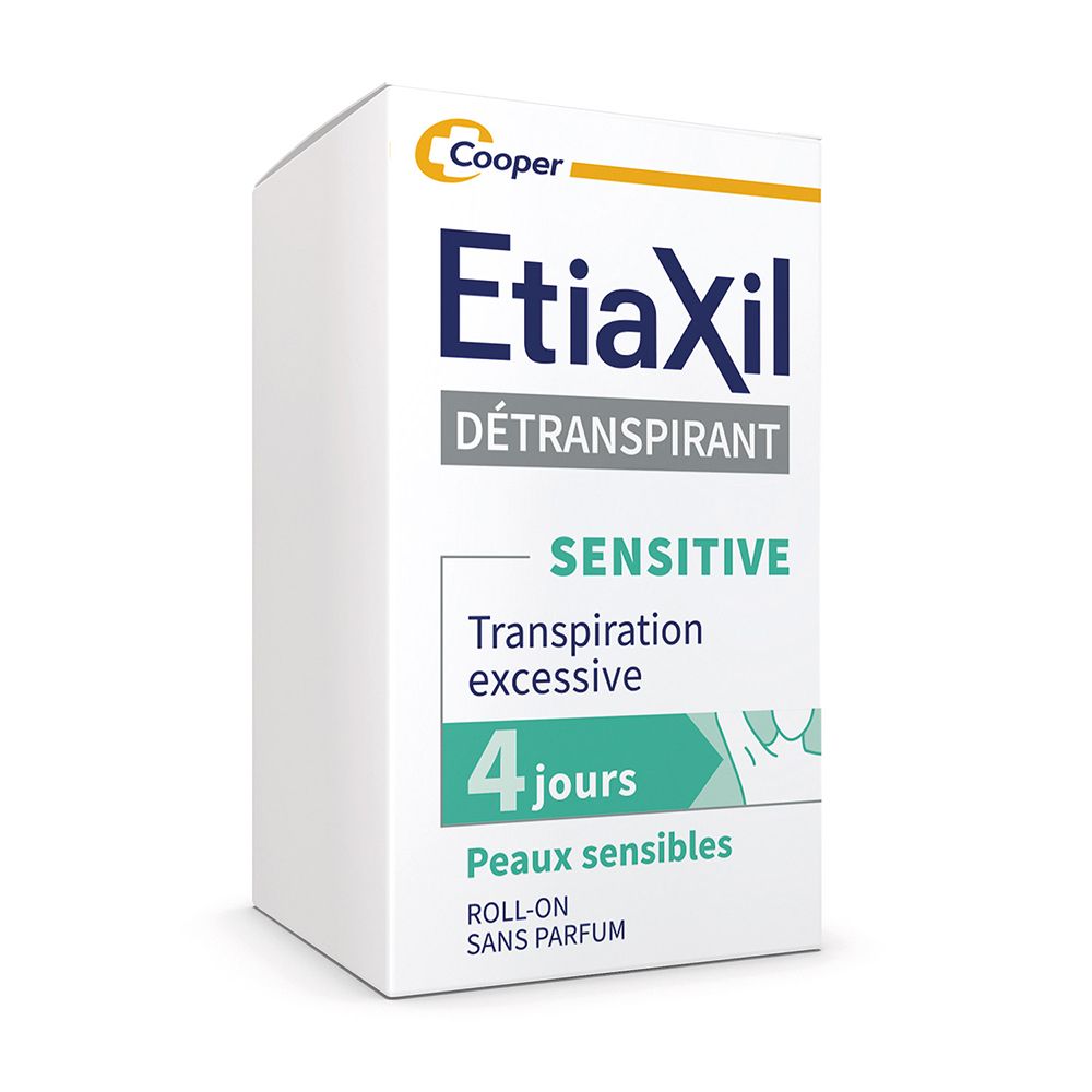 Etiaxil - Déodorant Détranspirant - Traitement Transpiration Excessive - Aisselles - Sensitive - Pea