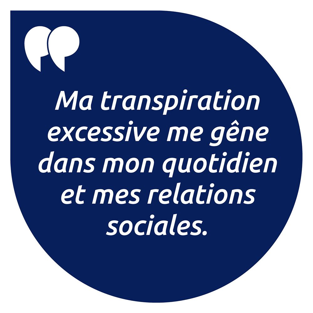 Ma transpiration excessive me gêne dans mon quotidien et mes relations sociales.