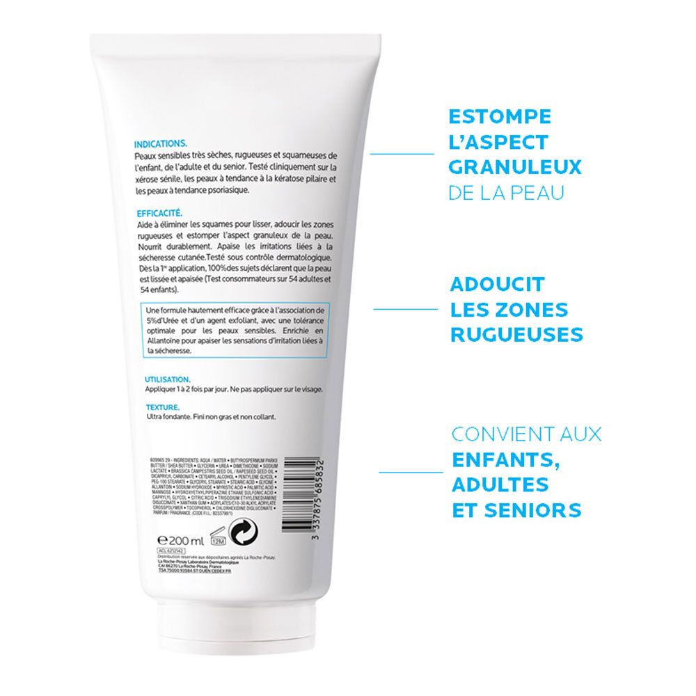 Dos du tube. Texte: Indications, Efficacité, Utilisation, Texture. Convient aux enfants, adultes, seniors.