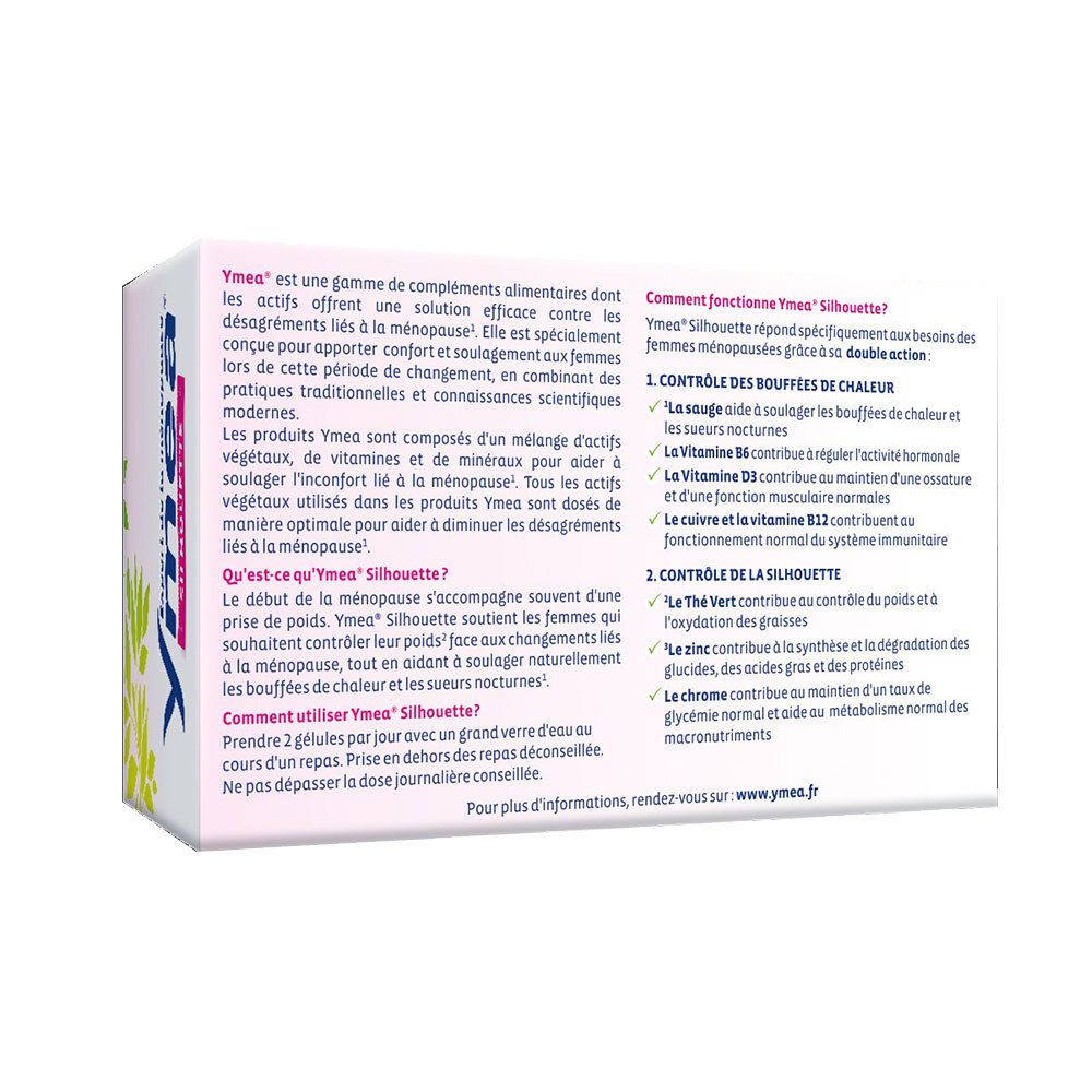Dos de la boîte rose. Texte en français. Contient des informations sur le produit et ses ingrédients.