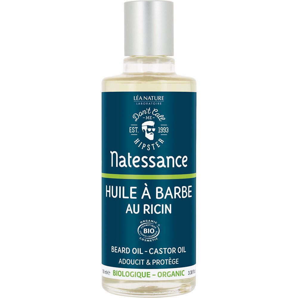 Natessance Huile à Barbe au Ricin Bio Fortifiante et Nourrissante