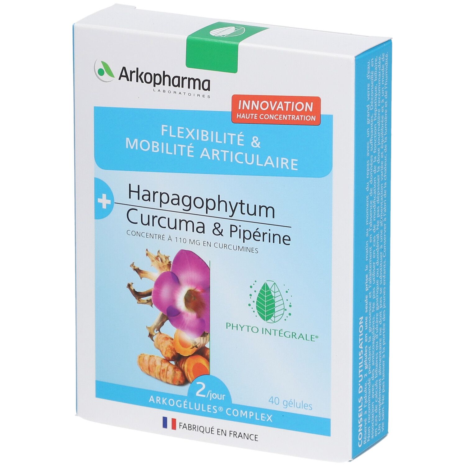 Arkopharma Flexibilité et mobilité articulaire bio Harpagophytum, Curcuma & Pipérine