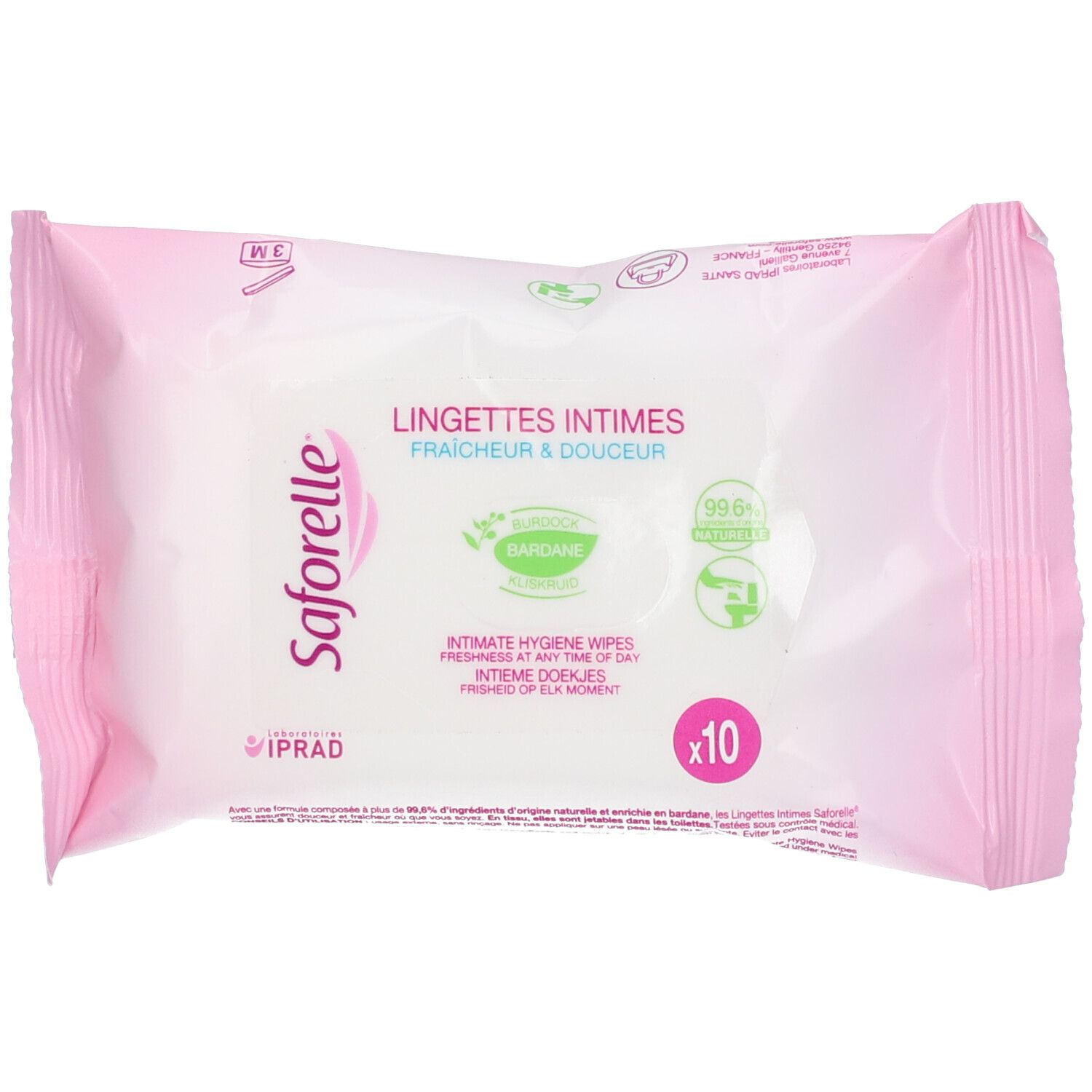 Saforelle® Lingettes Intimes Fraîcheur & Douceur