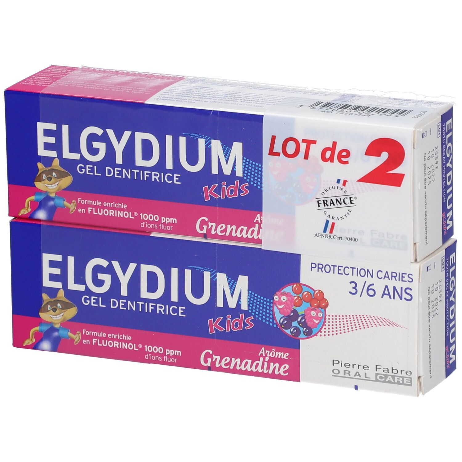 Elgydium Kids Gel Dentifrice Grenadine 3-6 ans
