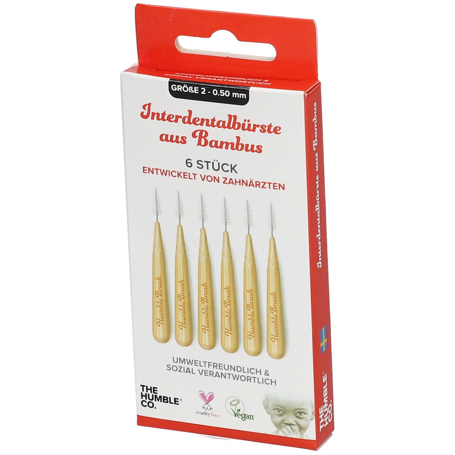 The Humble Co. Humble Interdentalbürste® Bambus-Interdentalbürste Größe 2 - 0,5 mm