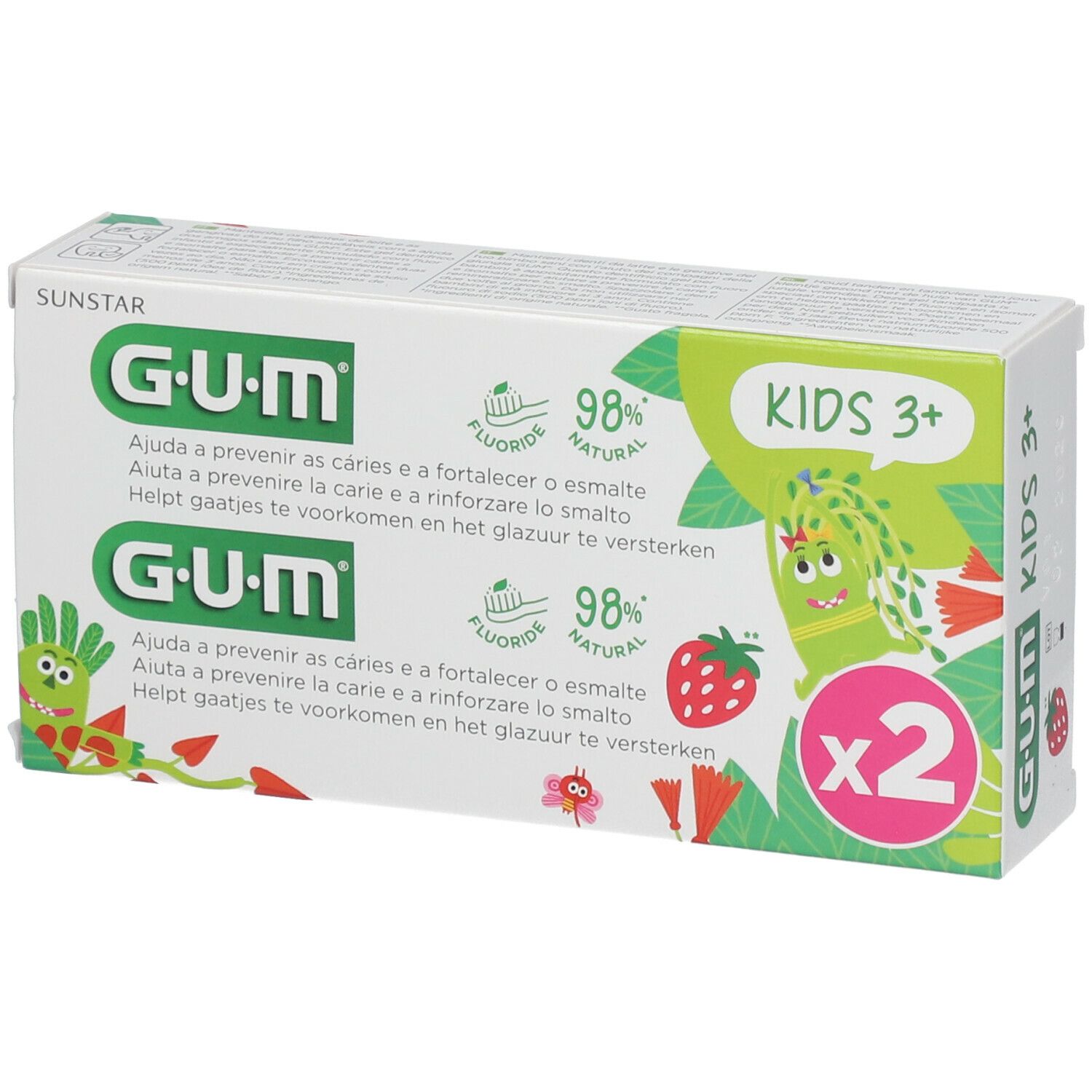 Gum® Kids Gel Dentifrice +3 ans Goût fraise