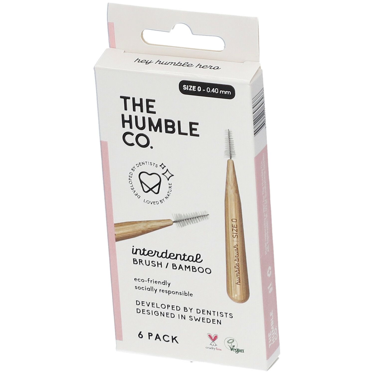 The Humble Co. Humble Interdental Brush® Brossette interdentaire en bambou Taille 0 - 0,4 mm