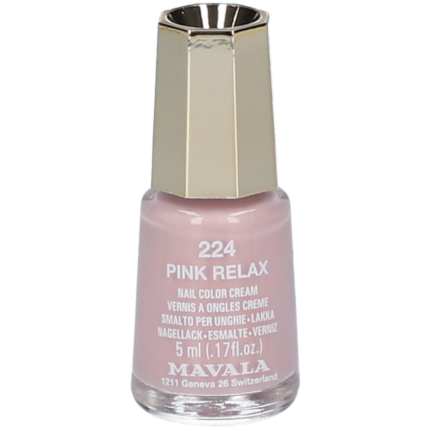 Mavala Nagellack 224 Pink Relax, 5 ml, hellrosa.