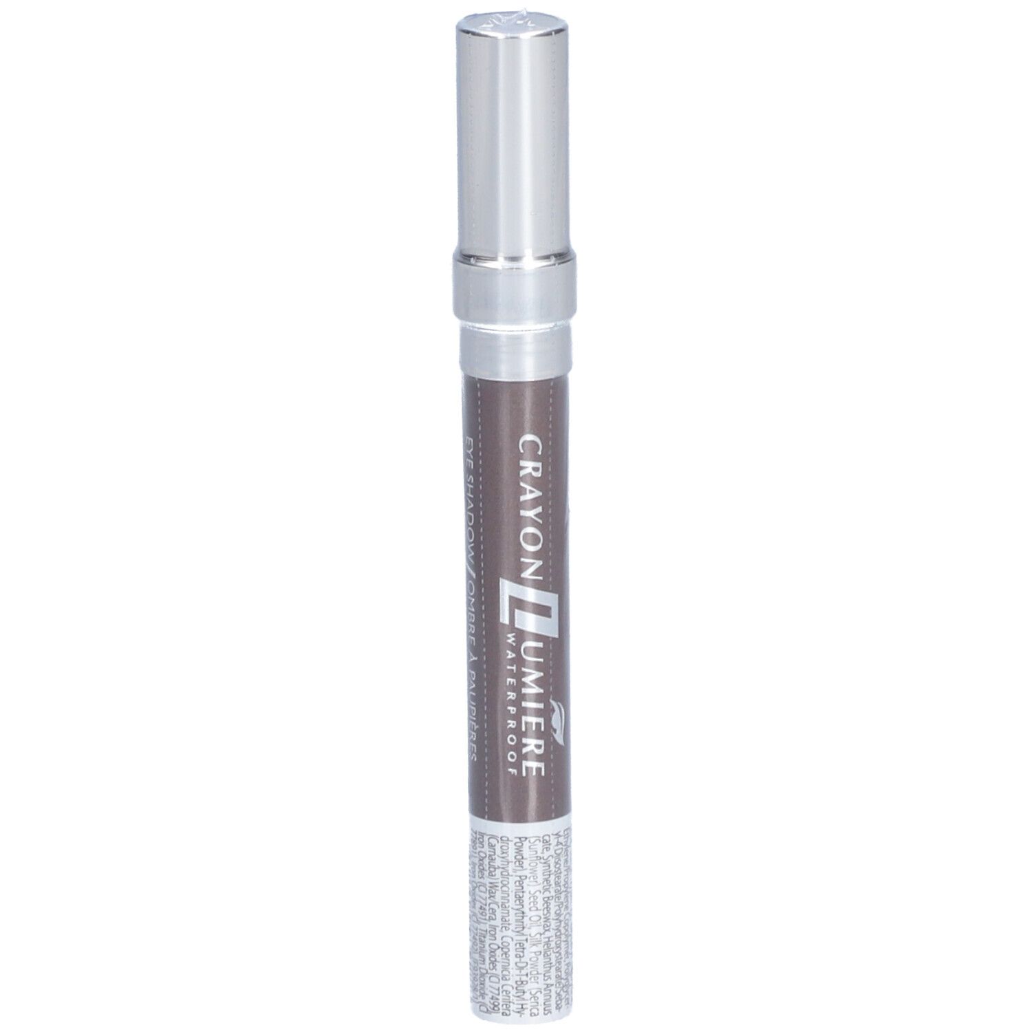 Crayon à lèvres, capuchon argenté, crayon marron, Crayon Lumière Waterproof.