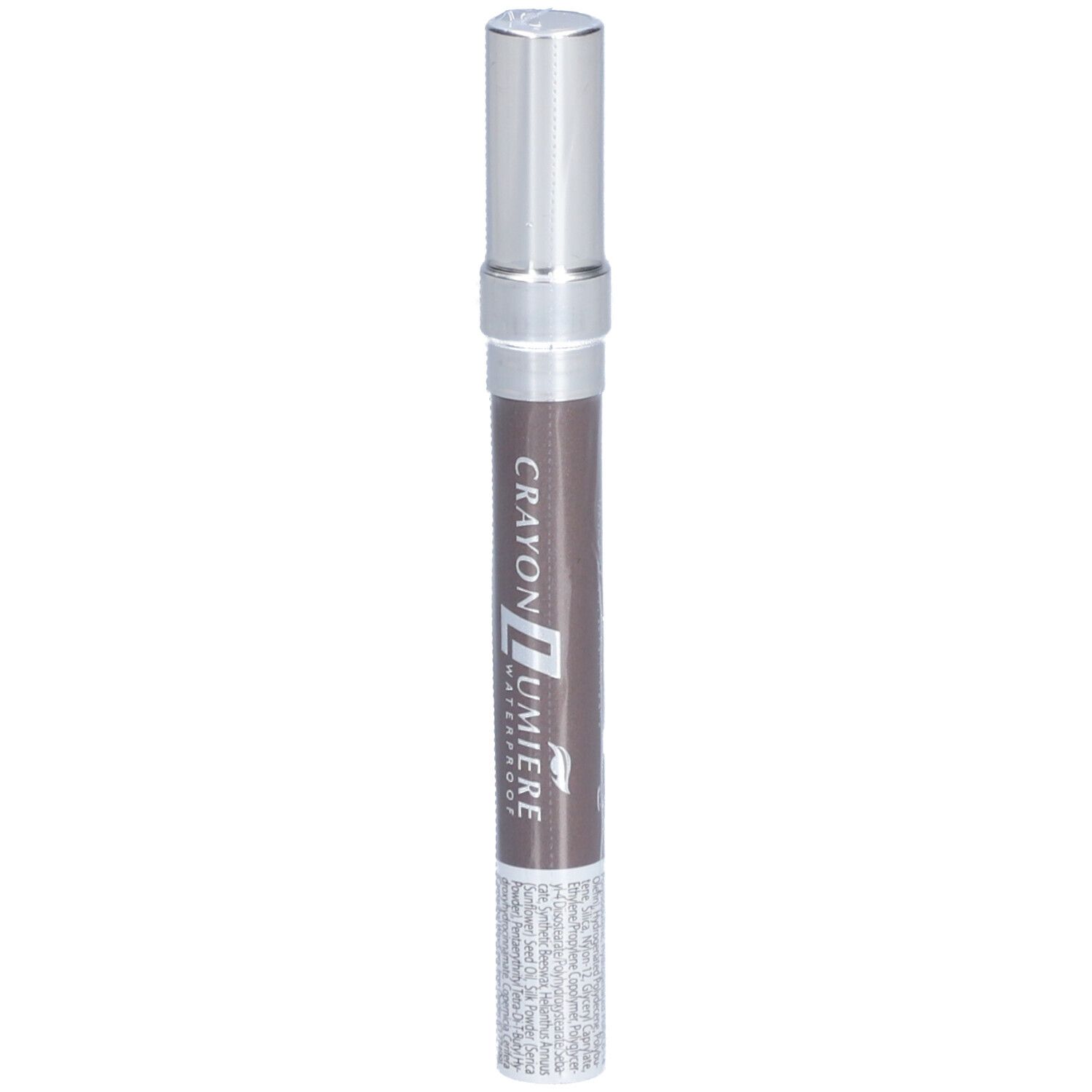 Crayon à lèvres, capuchon argenté, crayon marron, Crayon Lumière Waterproof.