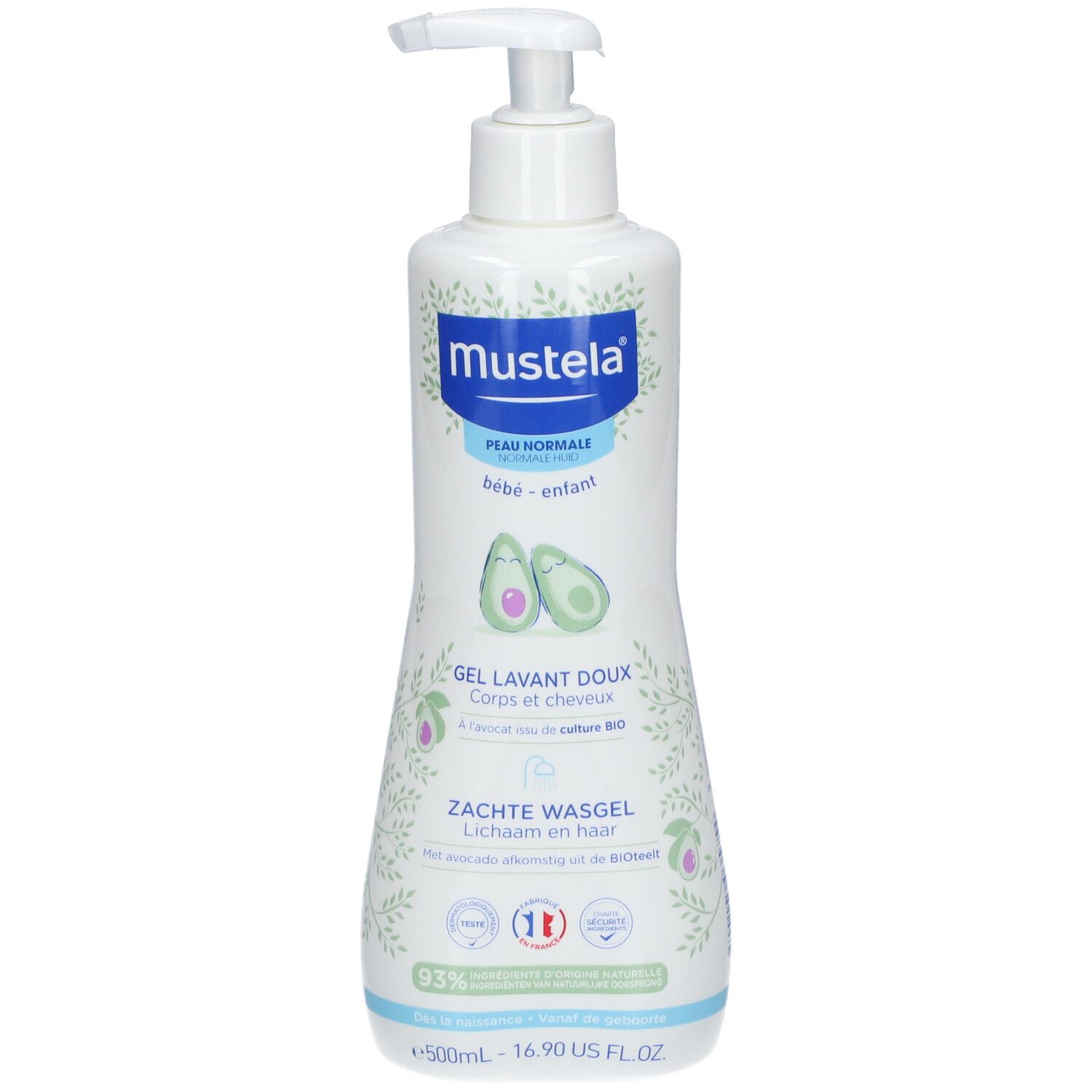mustela® Bébé Enfant Sanftes Reinigungsgel mit Bio-Avocado Normale Haut