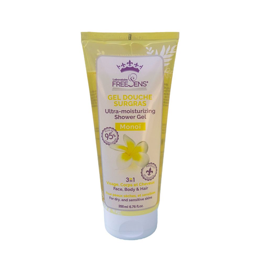 Freesens® Gel douche surgras 3 en 1 - Monoï