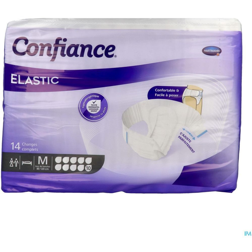 Paquet de protections complètes Confiace Elastic. 14 unités. Taille M. Avec ailes élastiques. Hypoallergénique.
