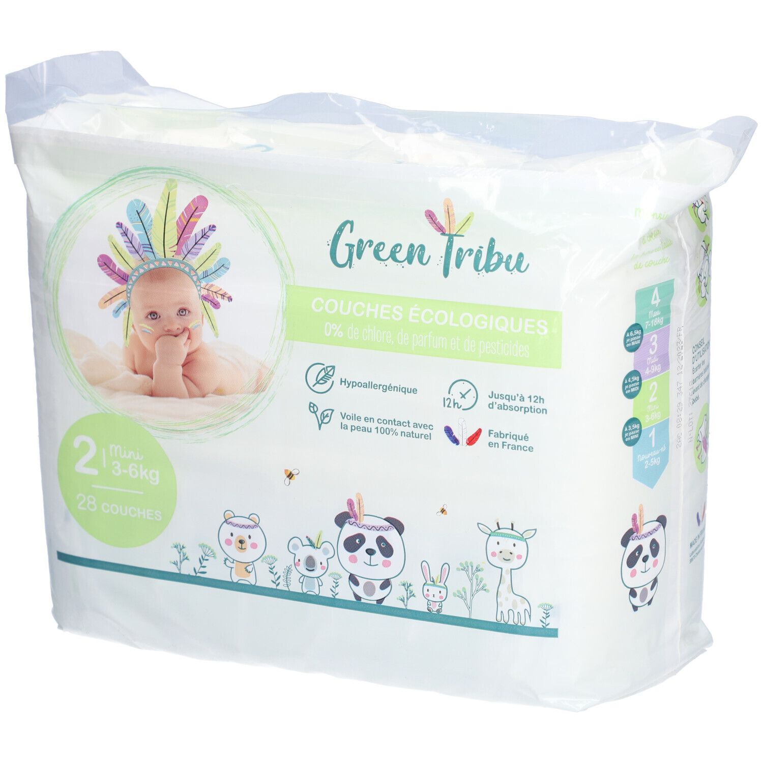 Green Tribu Couches écologiques 2 mini 3-6 kg