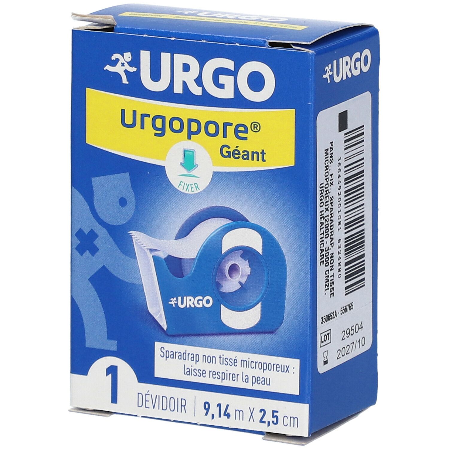 Urgo Urgopore® Géant Sparadrap non tissé microporeux 9,14 m x 2,5 cm