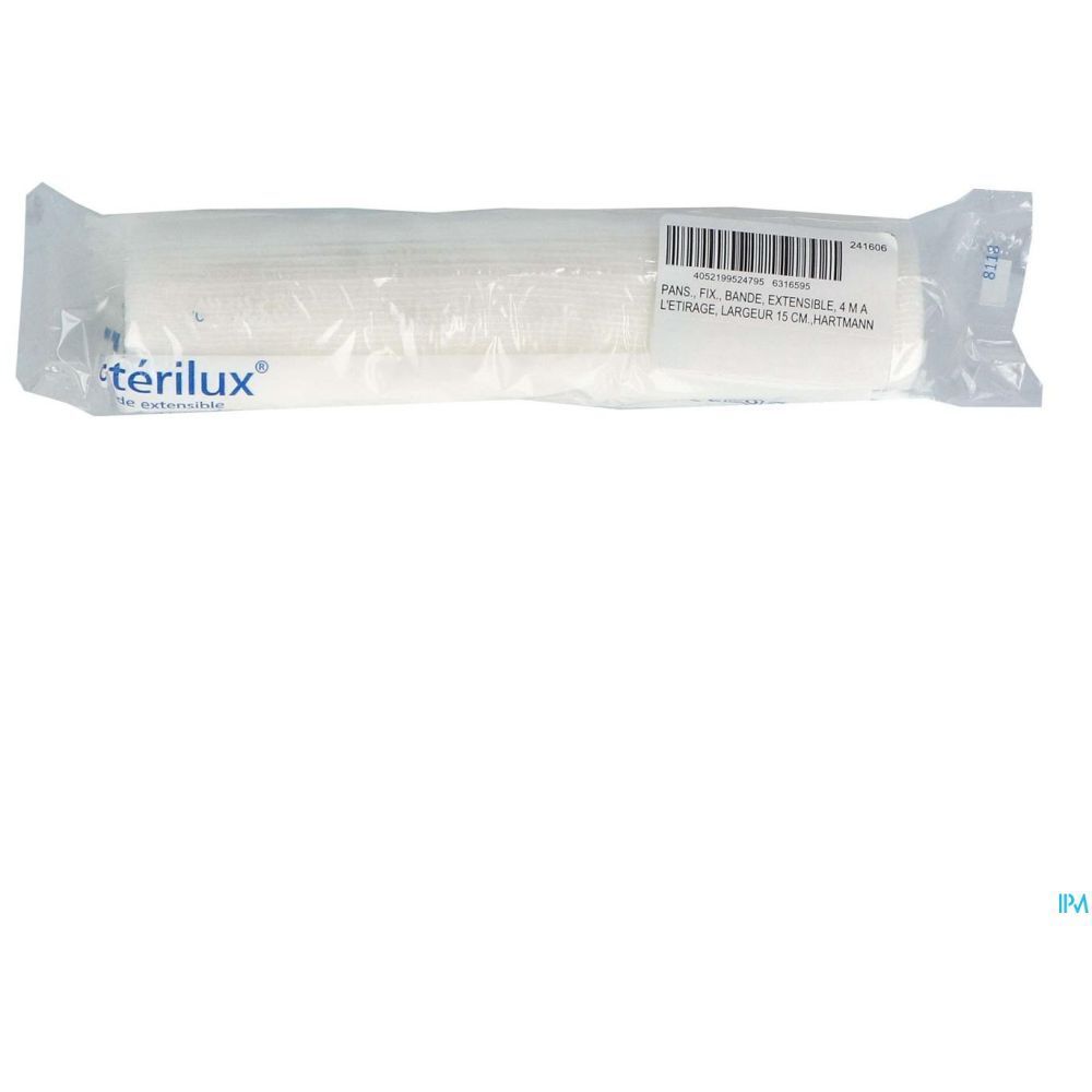 Rouleau de bandage Stérilux emballé, 15 cm x 4 m.