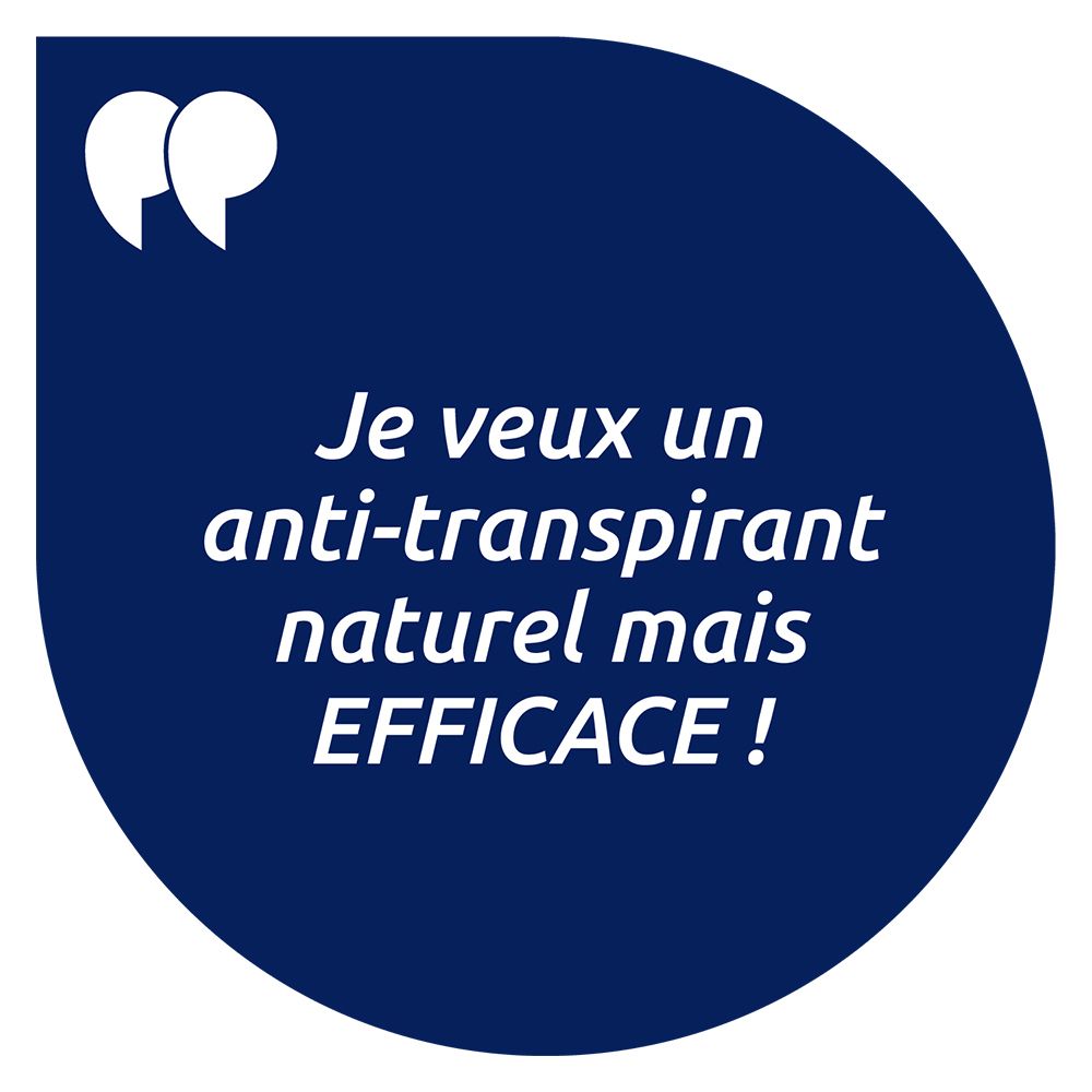 Citation : Je veux un anti-transpirant naturel mais efficace !