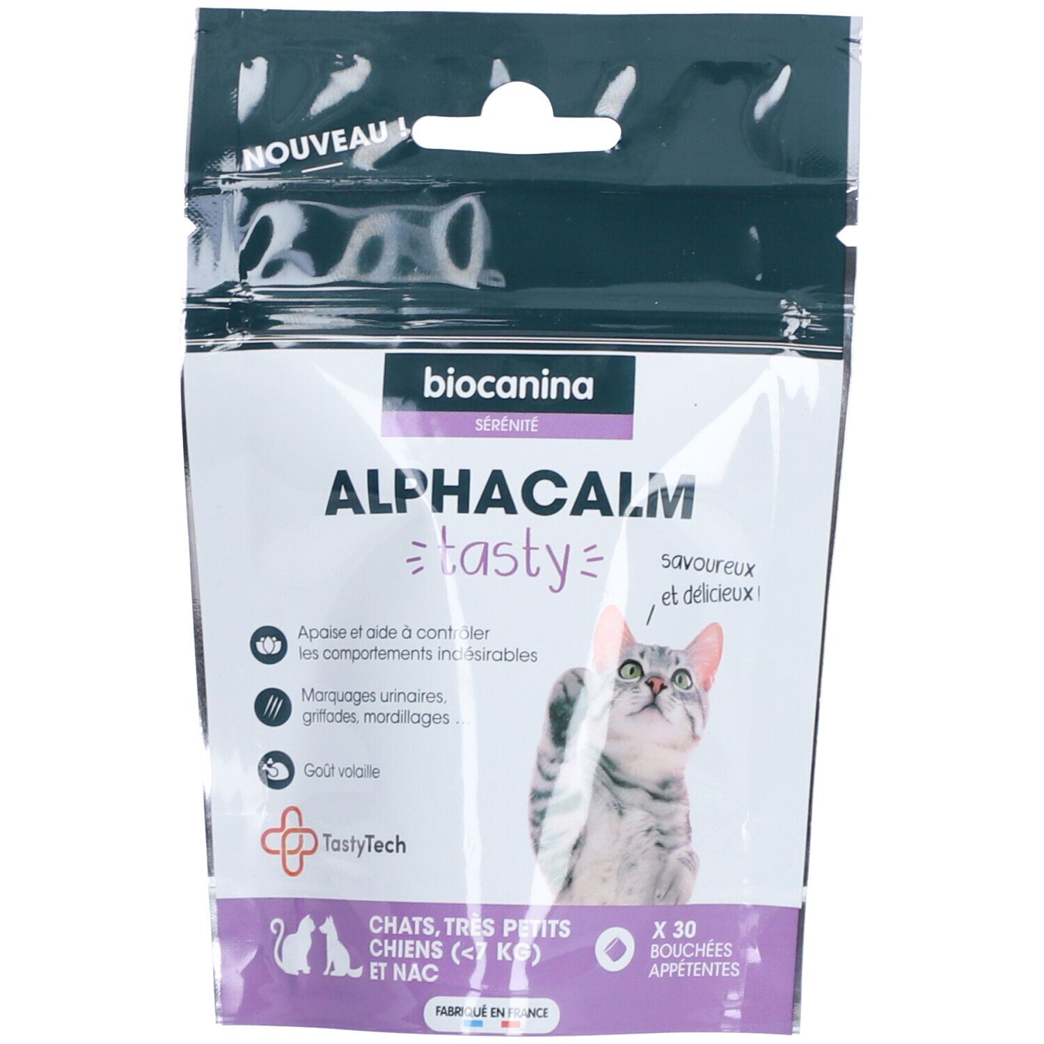 Biocanina Sérénité Alphacalm Tasty Chat - Bouchée appétente, aliment complémentaire apaisa