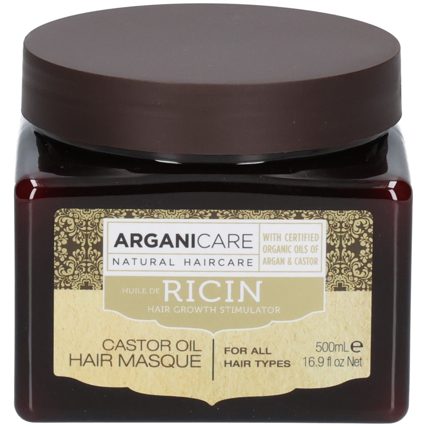 Arganicare Castor Oil Hair Masque, 500ml, für alle Haartypen.
