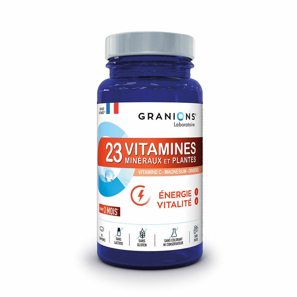 Laboratoire des Granions® 23 Vitamines Minéraux et Plantes - Energie et Vitalité