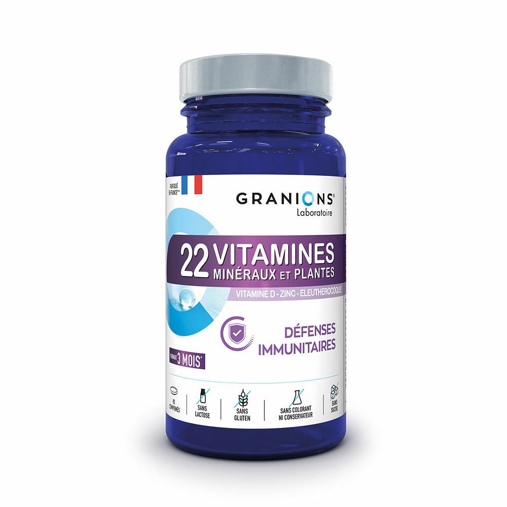 Laboratoire des Granions® 22 Vitamines Minéraux et Plantes - Défenses Immunitaires