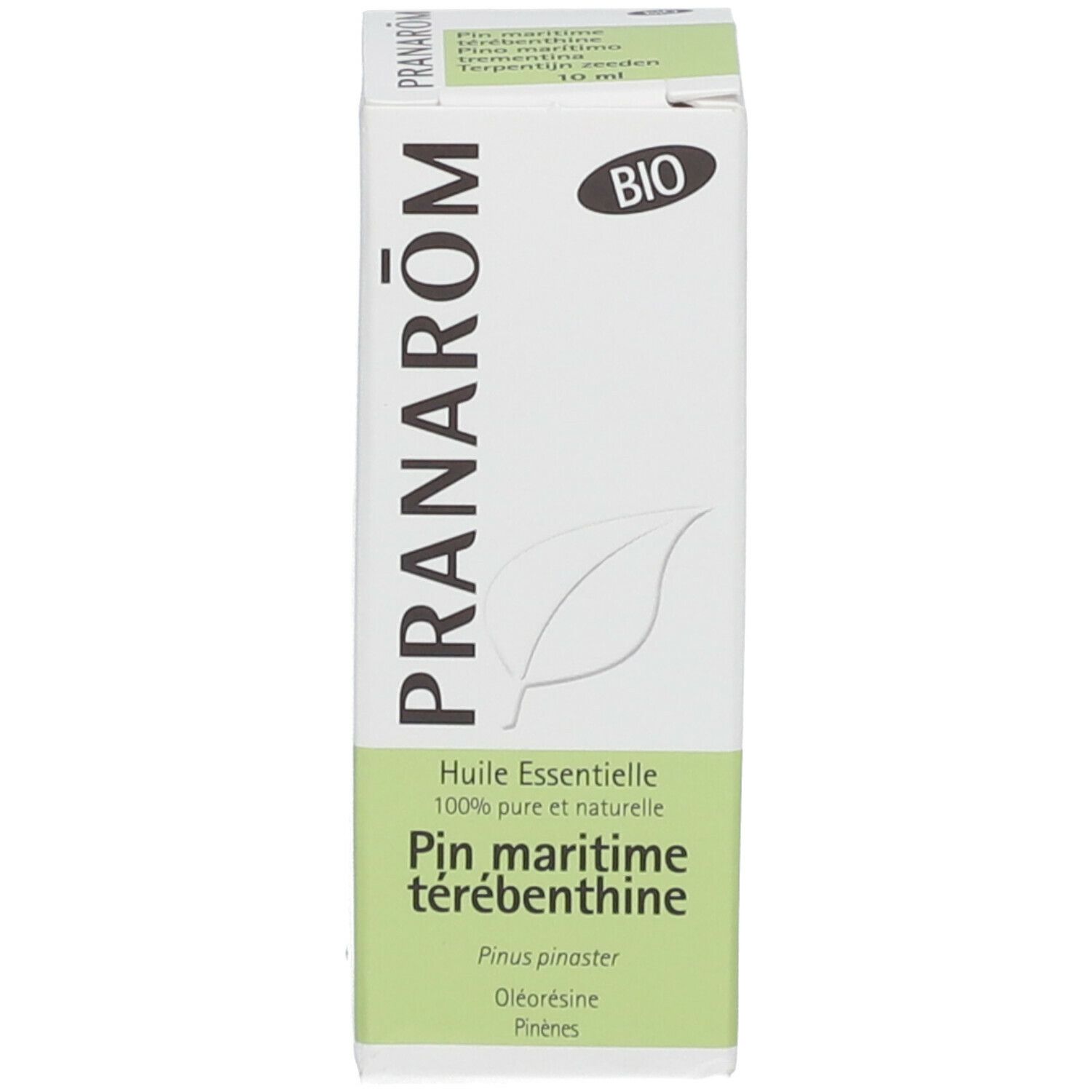 Kartonverpackung mit Produktnamen, BIO-Siegel und Informationen. Weiß-grünes Design.