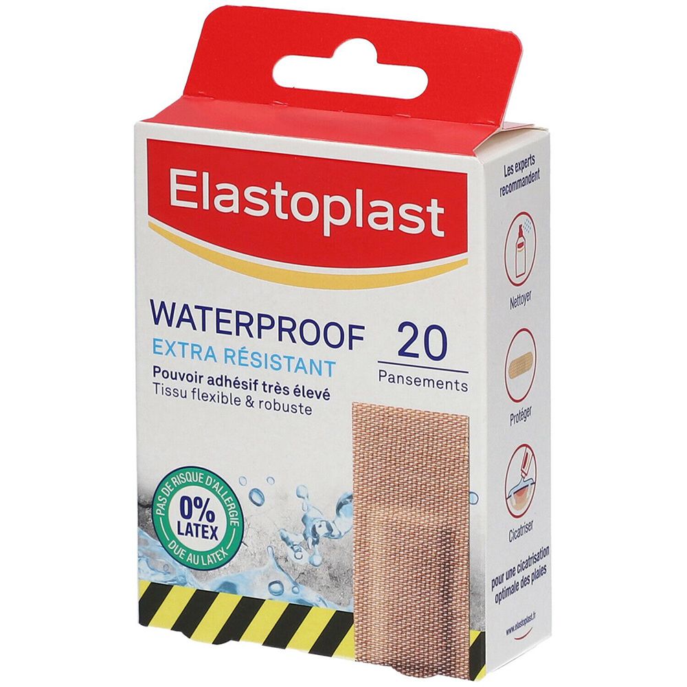 Elastoplast Pansements Waterproof Extra Résistant 26 x 76 mm