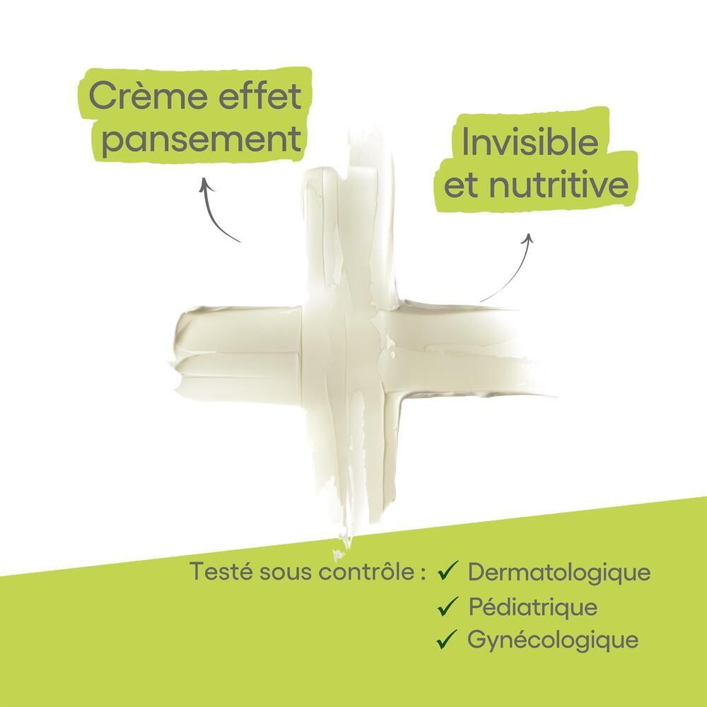 Graphique avec crème. Testé sous contrôle dermatologique, pédiatrique et gynécologique.