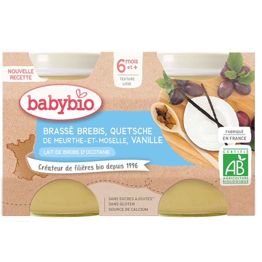 Babybio Brassé Brebis Mirabelle Vanille dès 6 mois