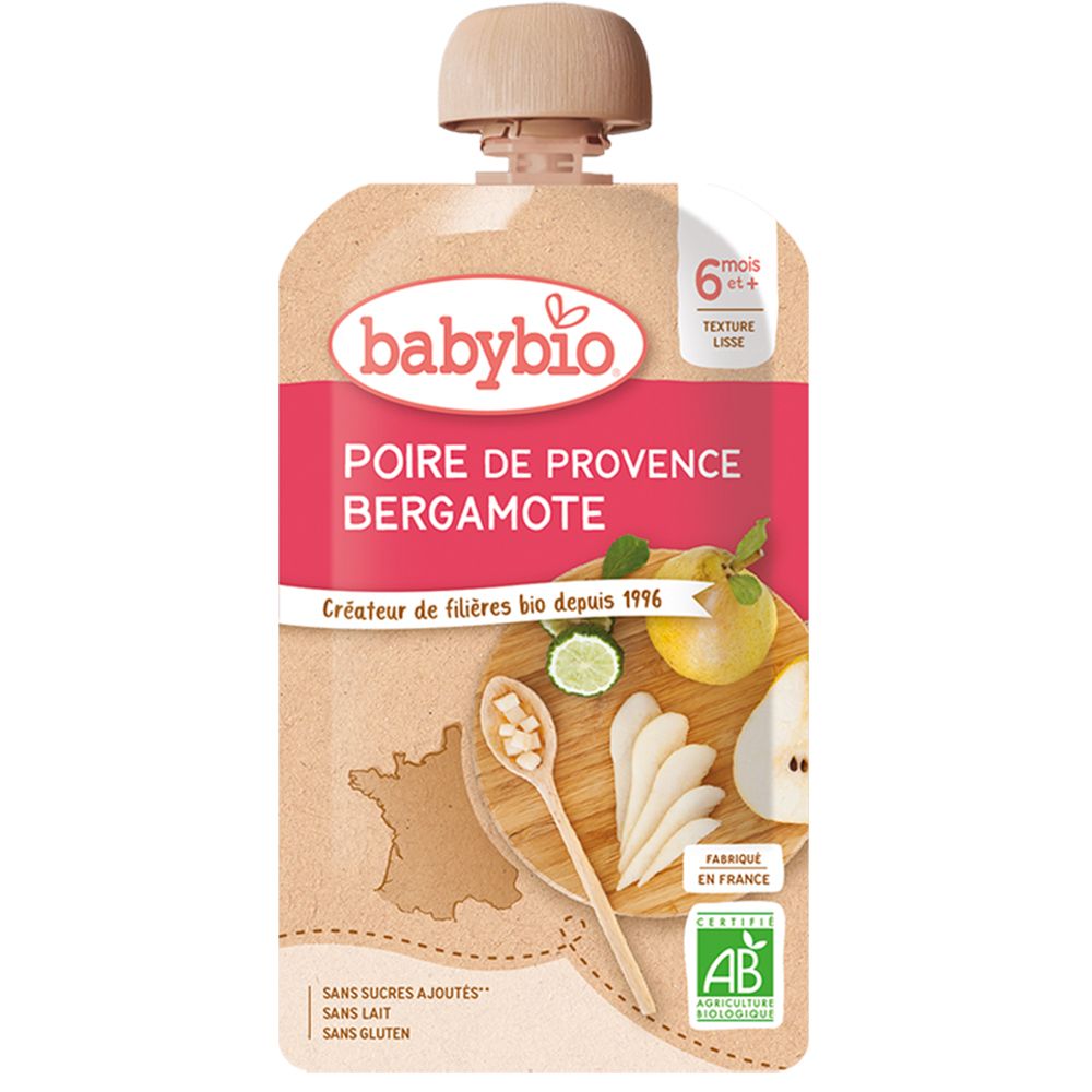 Babybio Poire DE Provence Bergamote dès 6 mois