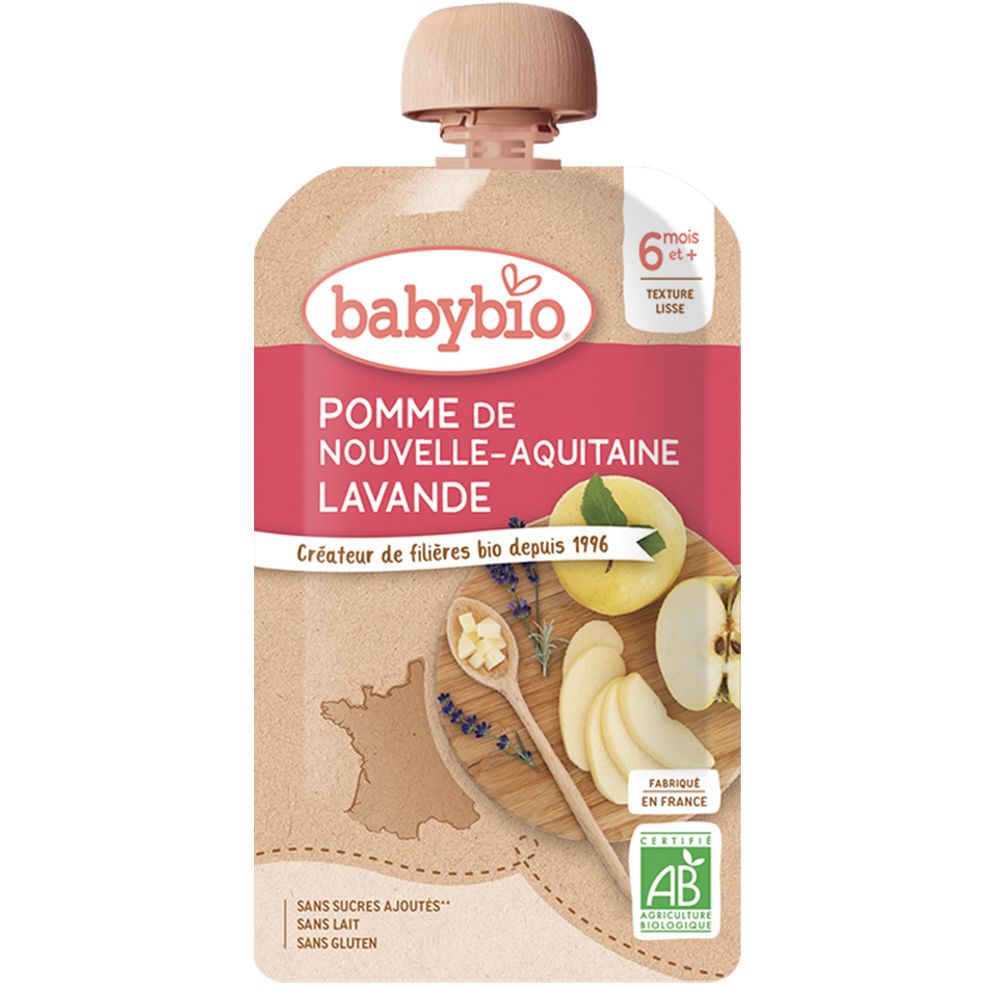 Babybio Pomme DE Nouvelle-Aquitaine Lavande dès 6 mois