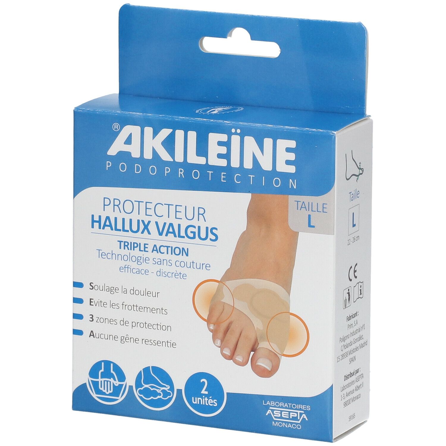 Akileine Protecteur Hallux Valgus Triple Action Taille L