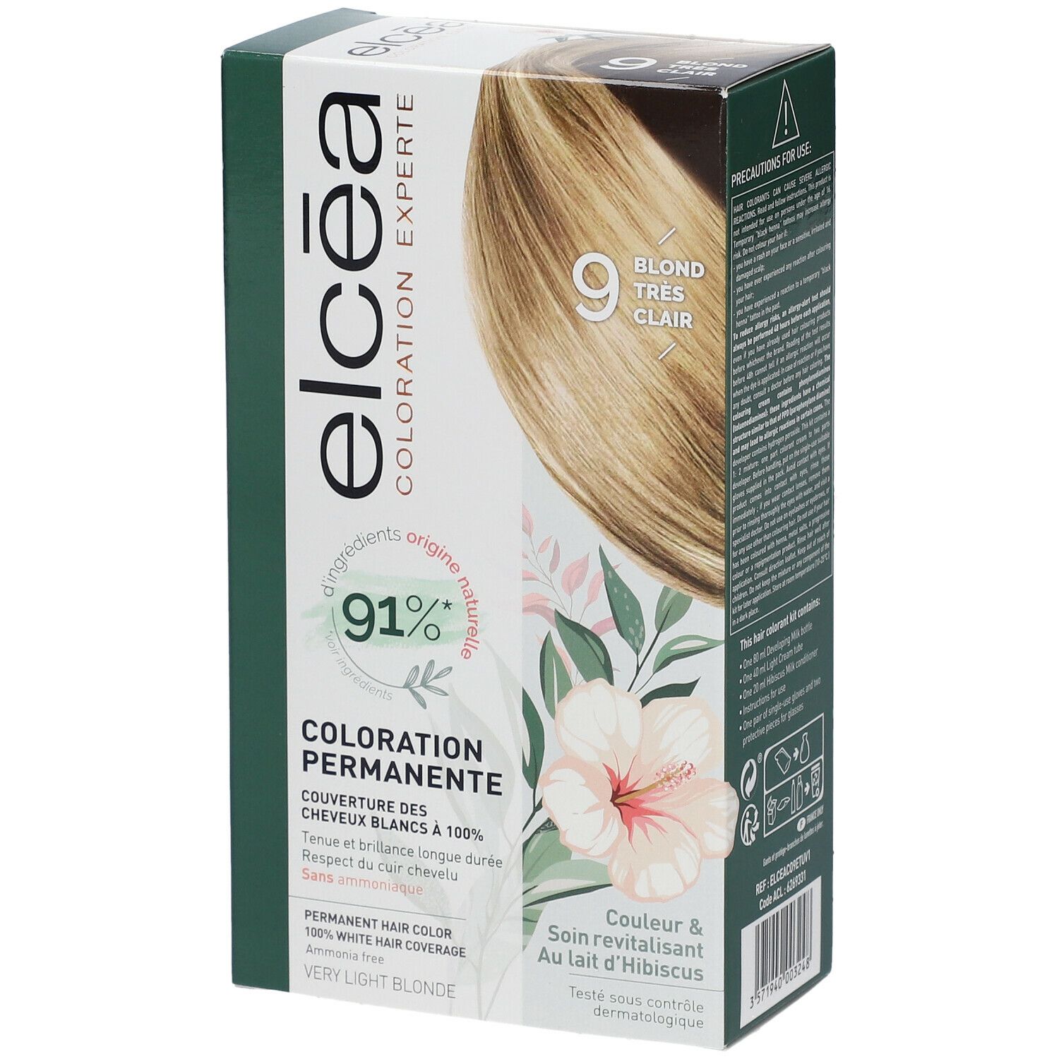 Elcéa Coloration Experte Permanente Blond Très Clair – 9